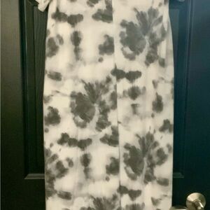 Grey and White Tie-Dye Dress